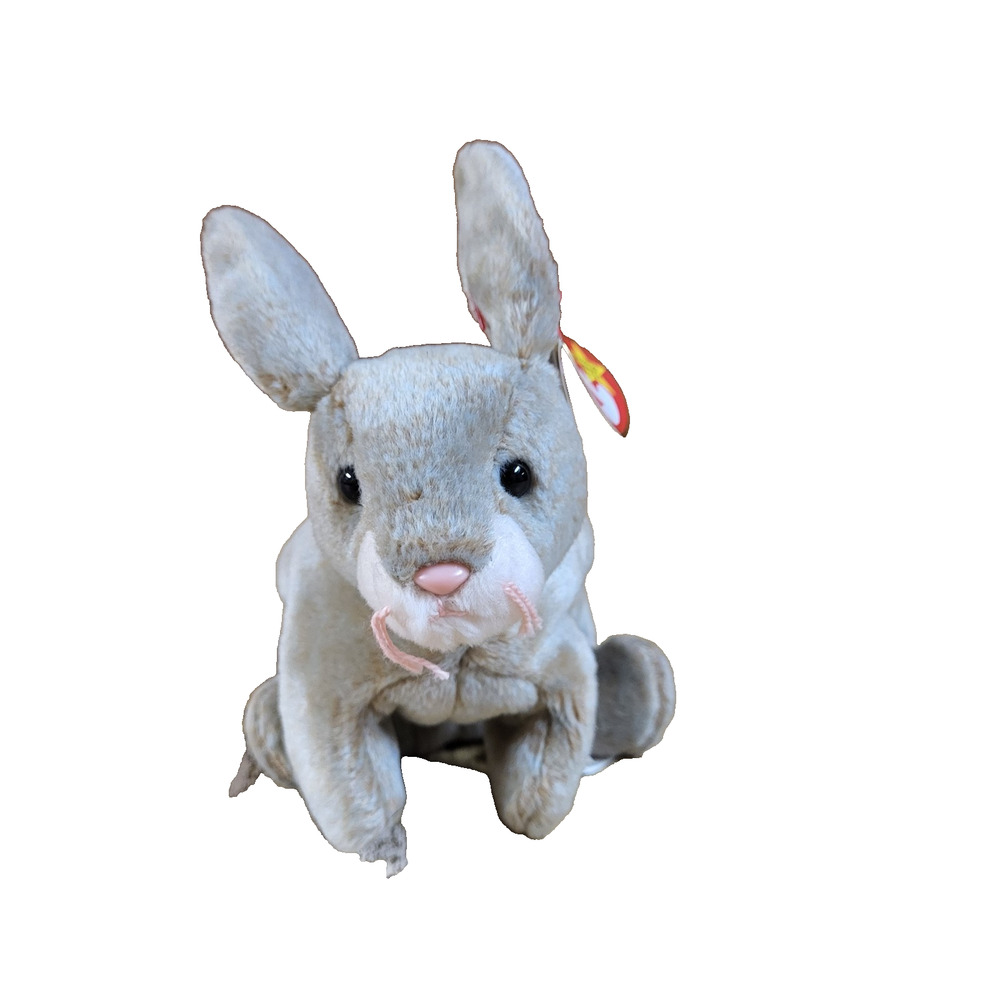 Ty Beanie Baby Nibbly Rabbit Bunny 1998 DOB May 7 1998 w/ Tag Plush Toy